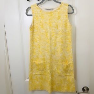 Zara Knit yellow Mini Dress | Spring Dress | Size: S